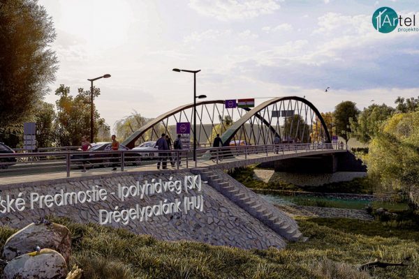 A Drégelypalánkot és Ipolyhídvéget összekötő híd látványterve (Fotó: Felvidék.ma)