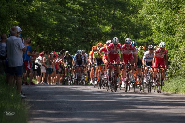 3100.hu Fotó: A Tour de Hongrie mezőnye 2019 júniusában a Salgótarján és Vizslás közötti emelkedőn