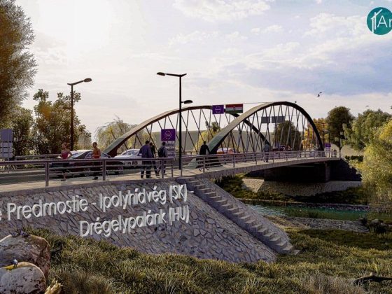 A Drégelypalánk és Ipolyhídvég között megépülő híd látványterve (Forrás: Artel Plus | felvidek.ma)