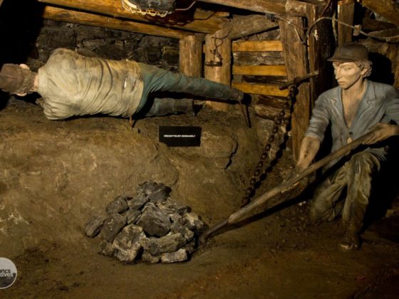 A látogatók testközelből ismerhetik meg az egykori bányát a salgótarjáni Bányamúzeumban (karancs-medves.info fotó: Drexler Szilárd)