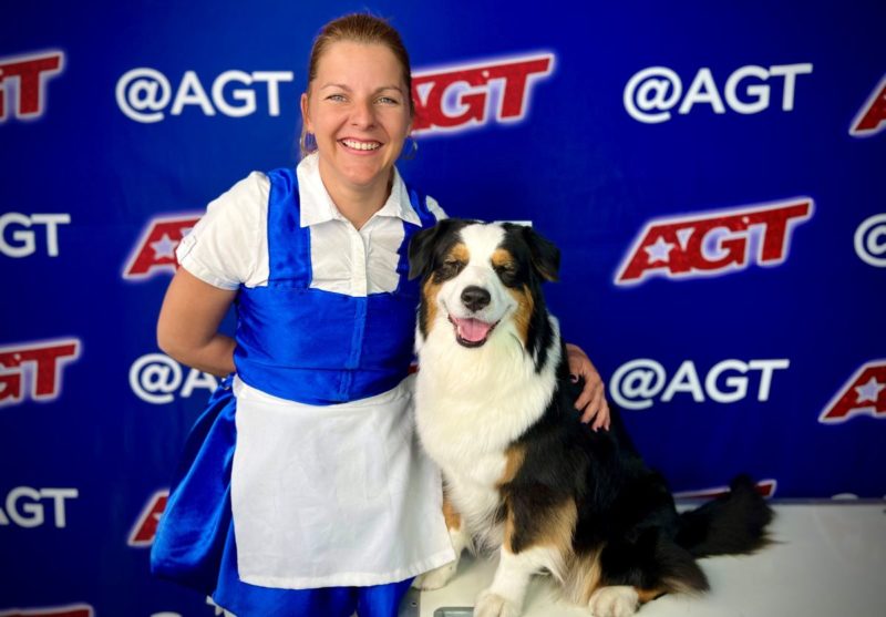 Berczes Christine Elisabeth Meredith nevű ausztrál juhászkutyájával vett részt a tehetségkutató válogatóján (Fotó: Kerekes-Dancsok Regina)