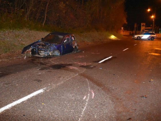 A 2021. novemberi balesetben a sofőr és az utasok is súlyosan megsérültek (Archív fotó: Nógrád Megyei Rendőr-főkapitányság)