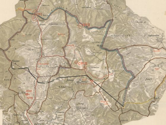 Térkép a trianoni döntést követő határhelyzetről Somoskőújfalu térségében és a mai Salgótarján északi részén (Fotó: Pangea Blog)