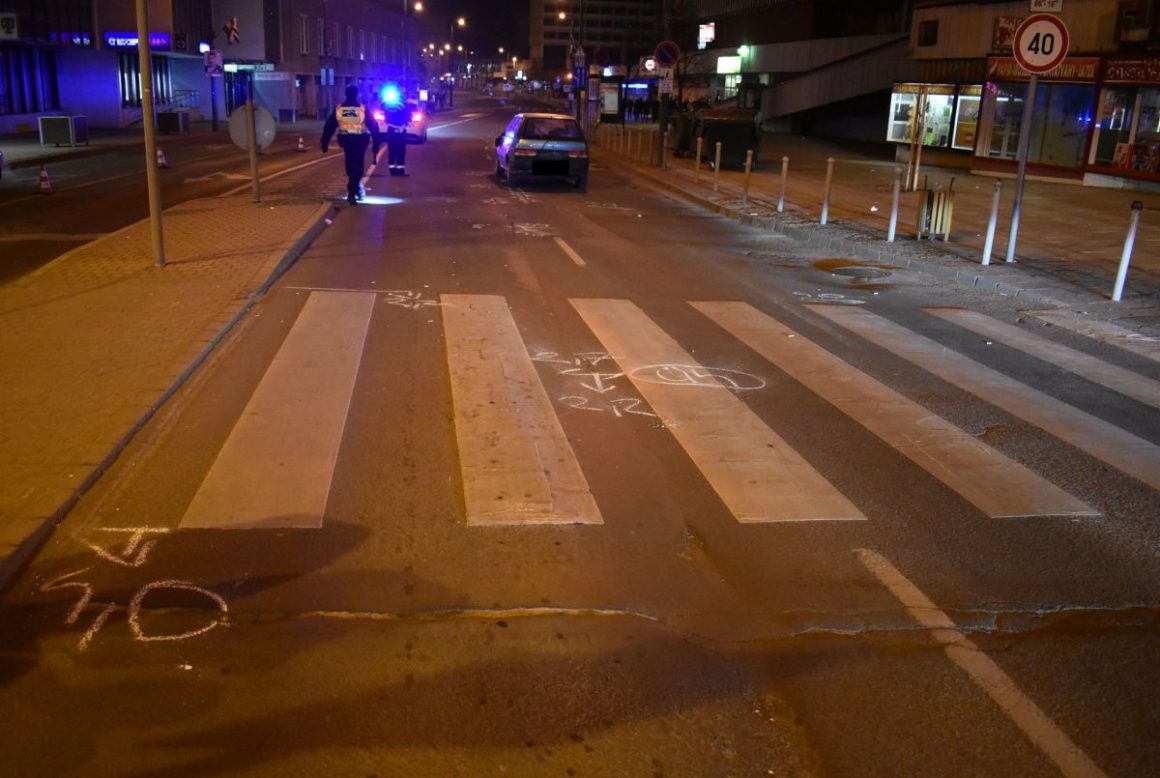 Archív fotó a 2022 márciusában, Salgótarján belvárosában történt balesetről (Fotó: Nógrád Megyei Rendőr-főkapitányság)