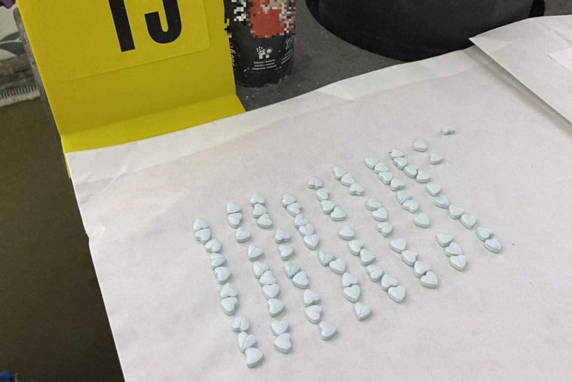 A rendőrök közel száz tablettát találtak a salgótarjáni férfinál. (Fotó: Nógrád Megyei Rendőr-főkapitányság)
