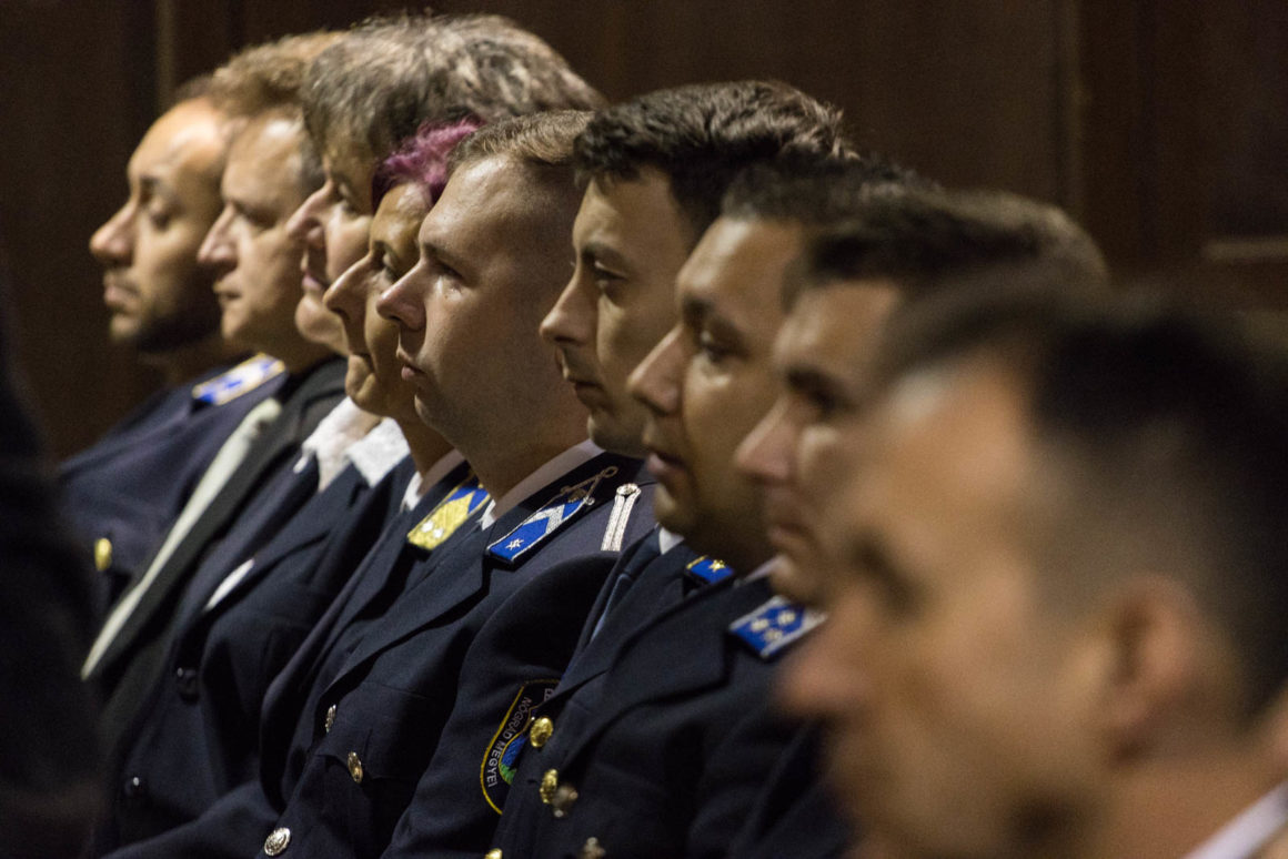 3100.hu Fotó: Résztvevők a Bátonyterenyei Rendőrkapitányság fennállásának 30. évfordulója alkalmából rendezett ünnepségen, 2022. november 3-án.