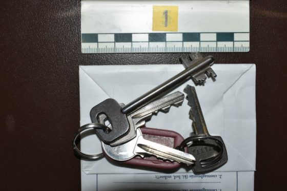 A 32 éves férfinál megtalálták az idős nő kulcsát (Fotó: Nógrád Vármegyei Rendőr-főkapitányság)