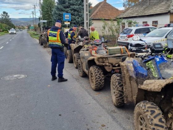 A hét kvadot Szarvasgedénél állították meg a rendőrök (Fotó: Nógrád Vármegyei Rendőr-főkapitányság)