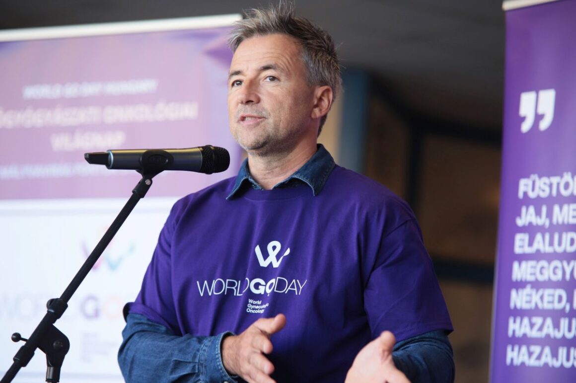 Dr. Novák Zoltán, a World GO Day Hungary idei orvosnagykövete a salgótarjáni World GO Day Hungary eseményen, 2026. szeptember 19-én. (Fotó: Nógrád Vármegyei Szent Lázár Kórház/Gyurkó Péter)